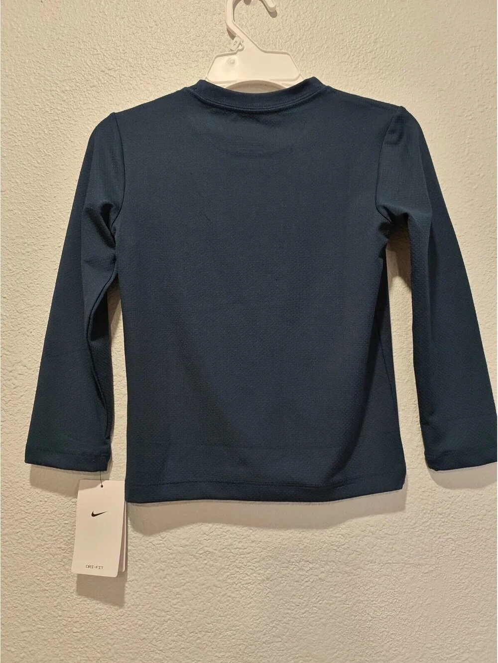 Nike Dri-FIT Long Sleeve Shirt for Kids, Size 5, Navy Blue